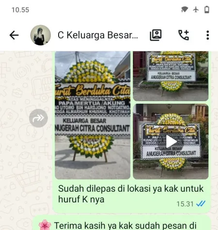 Pengiriman Papan Bunga Duka Jlamprang Bawang