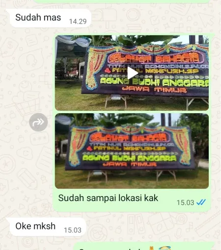 Pengiriman Papan Bunga Jlamprang Bawang
